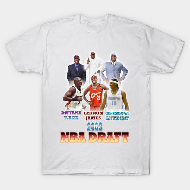 2003 NBA Draft Rap Tee T-Shirt by WalkDesigns